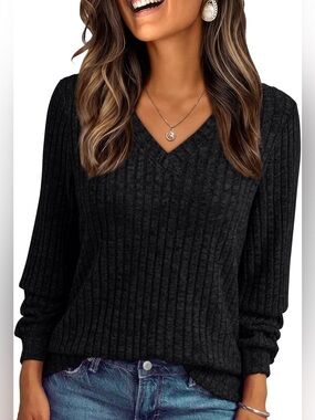 Lightweight Sweater Dressy Casual Blouse-SIZE 3XL